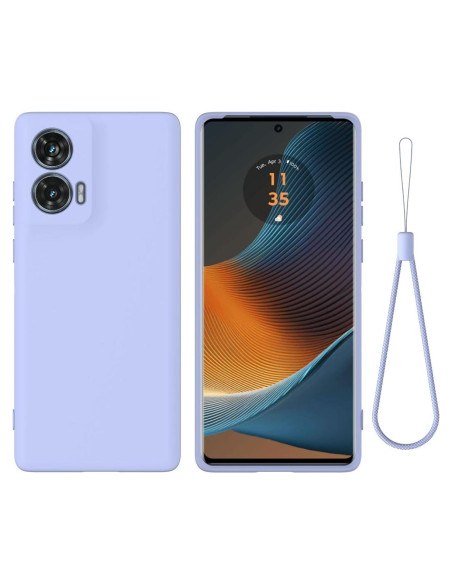 Funda de Silicona Líquida para Motorola Edge 50 Fusion 5G - Púrpura Funda de Silicona Líquida para Motorola Edge 50 Fusion 5G - Púrpura