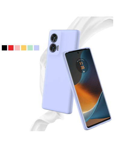 Funda de Silicona Líquida para Motorola Edge 50 Fusion 5G - Púrpura