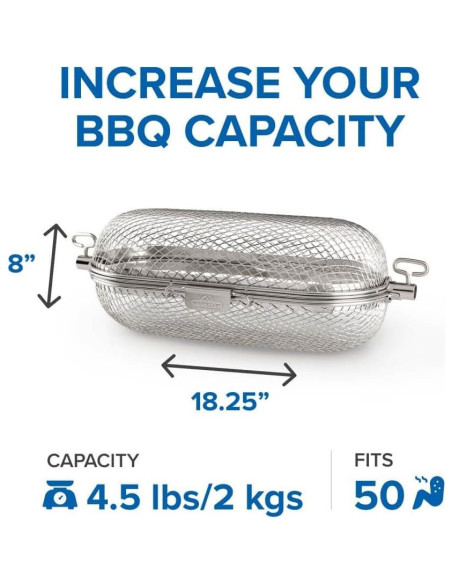 Cesta de Asador Napoleon 64000, Acero Inoxidable, 2.04 kg Cesta de Asador Napoleon 64000, Acero Inoxidable, 2.04 kg