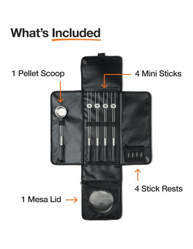 Paquete de Accesorios Mesa Solo Stove | 4 Palitos Inoxidable + Cucharón
