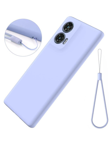 Funda de Silicona Líquida para Motorola Edge 50 Fusion 5G - Púrpura