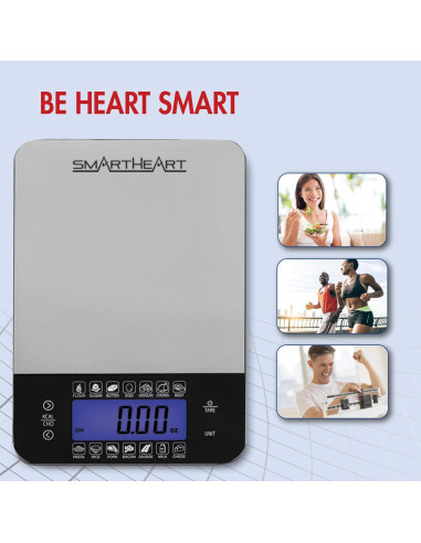 Báscula de Cocina Digital SmartHeart Acero Inoxidable 0.62kg