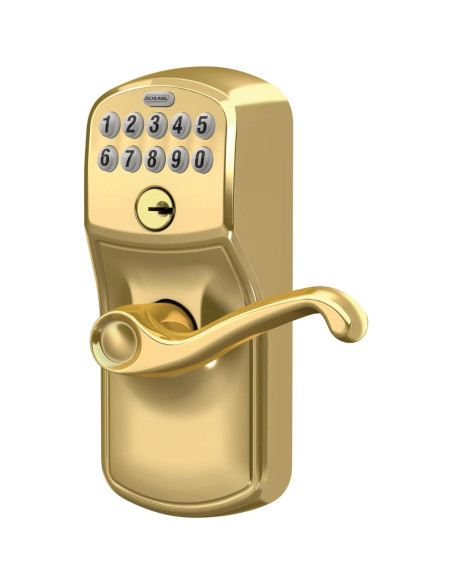 Cerradura Electrónica Schlage FE595 VPLY Flex-Lock Latón Brillante Cerradura Electrónica Schlage FE595 VPLY Flex-Lock Latón Brillante