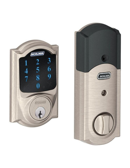 Cerradura Electrónica Schlage Camelot Níquel Satinado con Alarma Cerradura Electrónica Schlage Camelot Níquel Satinado con Alarma