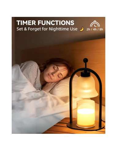 Lámpara Calentadora de Velas WENHHUUA con Temporizador 50W