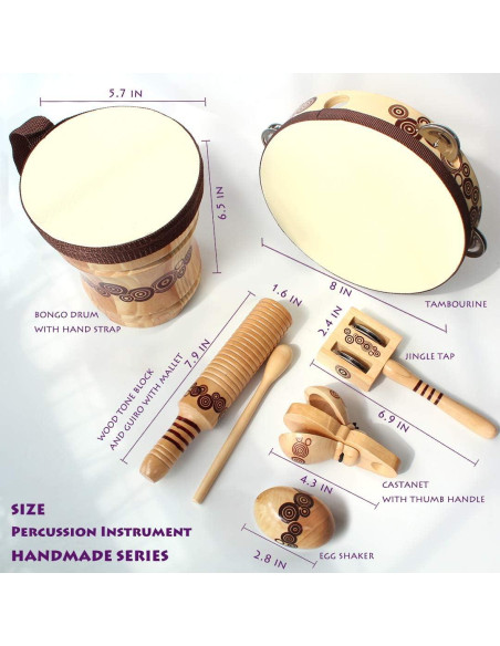 Juego de Instrumentos Musicales de Madera Tianxiu para Niños Juego de Instrumentos Musicales de Madera Tianxiu para Niños