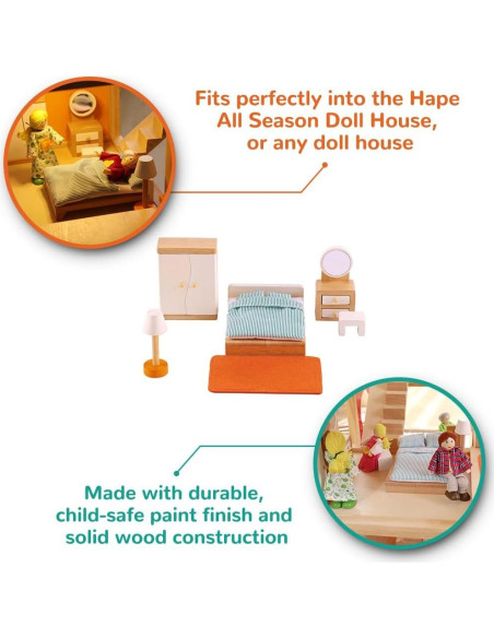 Dormitorio Principal Hape E3450 Madera para Casa de Muñecas Dormitorio Principal Hape E3450 Madera para Casa de Muñecas