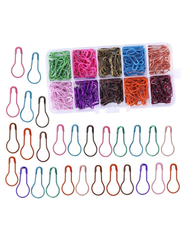 Alfileres de Seguridad Mayboos 300 Piezas Metal 10 Colores