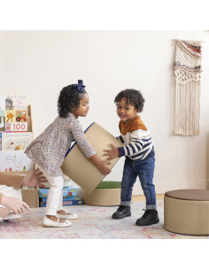 Conjunto de Taburetes Coloridos ECR4Kids, 3 Piezas, Tonos Tierra 2