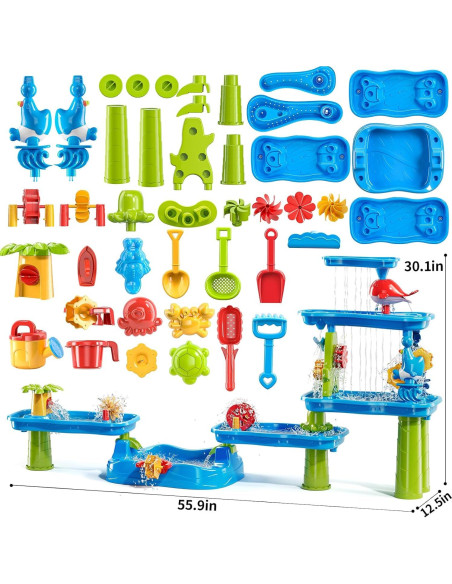 Mesa de Agua Sensorial para Niños MSKOLER 142x32x76 cm Mesa de Agua Sensorial para Niños MSKOLER 142x32x76 cm