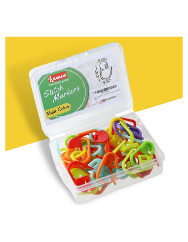 Marcadores de Puntos de Ganchillo Luwans - 50 Piezas Multicolores