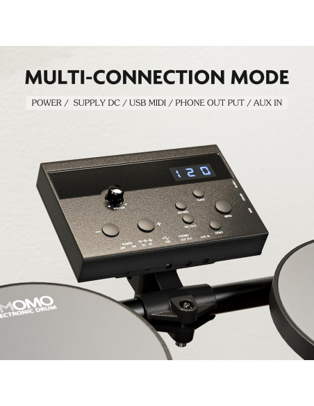 Batería Electrónica UMOMO 10" con Pedales y Auriculares Batería Electrónica UMOMO 10" con Pedales y Auriculares