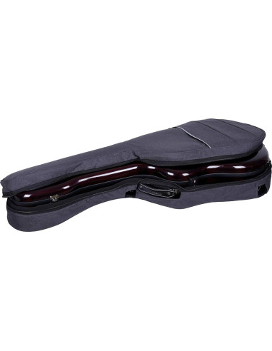 Estuche para guitarra Dreadnought Crossrock CRF6030DRD - Fibra de carbono, Rojo