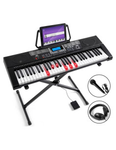 Teclado de Piano Iluminado MUSTAR MEKS-500 de 61 Teclas