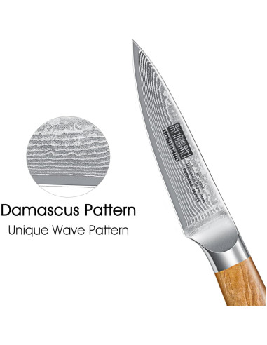 Cuchillo de Pelar HOSHANHO 9.5 cm Damasco Acero Forjado