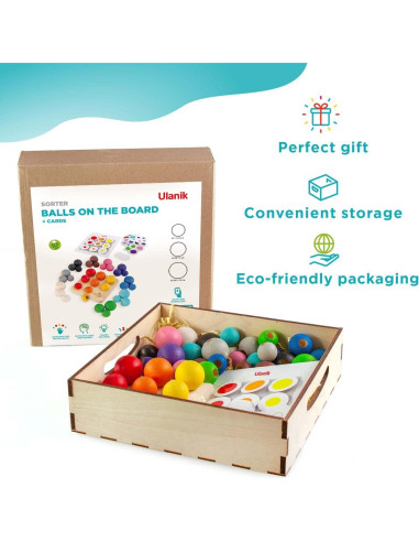 Juguete Montessori Ulanik - 36 Piezas de Clasificación de Colores
