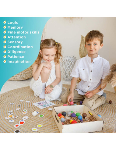 Juguete Montessori Ulanik - 36 Piezas de Clasificación de Colores