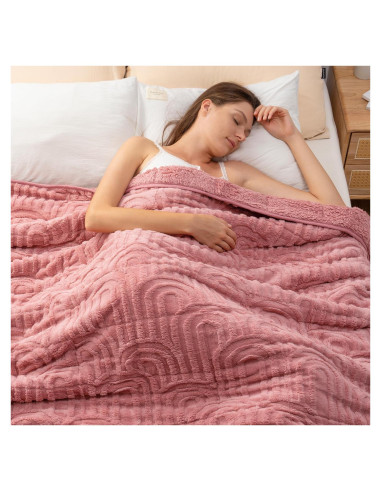 Manta con peso Wemore jacquard 152x203 cm 6.8 kg rosa