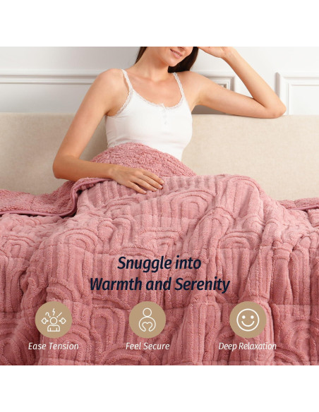 Manta con peso Wemore jacquard 152x203 cm 6.8 kg rosa Manta con peso Wemore jacquard 152x203 cm 6.8 kg rosa