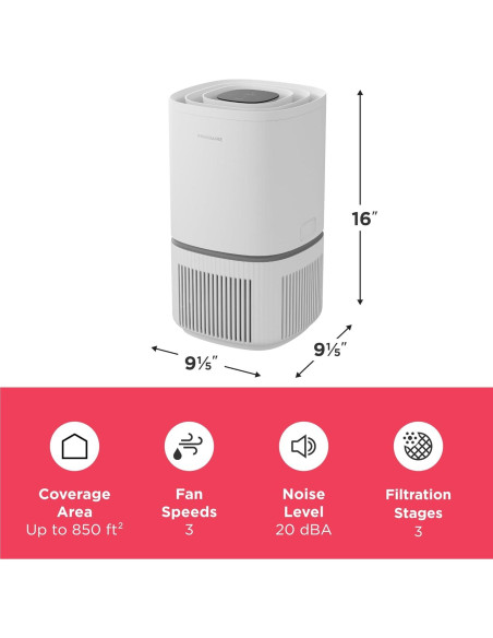Purificador de Aire HEPA Frigidaire FHAP1020A1 para 79 m Purificador de Aire HEPA Frigidaire FHAP1020A1 para 79 m
