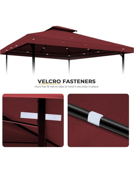 Cubierta de Reemplazo para Toldos 10x10 Lihtsofty Rojo Impermeable Cubierta de Reemplazo para Toldos 10x10 Lihtsofty Rojo Impermeable