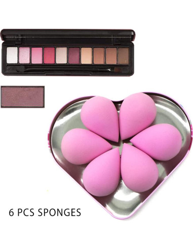 Set de 6 Esponjas de Maquillaje Leeshine - Suaves y Multiusos