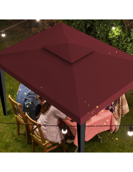 Cubierta de Reemplazo para Toldos 10x10 Lihtsofty Rojo Impermeable Cubierta de Reemplazo para Toldos 10x10 Lihtsofty Rojo Impermeable