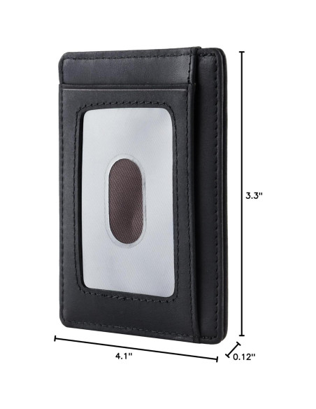 Cartera de Cuero Genuino Travelambo Slim con Bloqueo RFID Cartera de Cuero Genuino Travelambo Slim con Bloqueo RFID