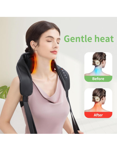 Masajeador Inalámbrico Shiatsu MASGRE U20-2600 con Calor 6D
