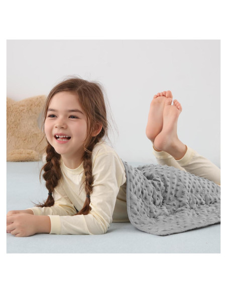 Manta con peso Sivio 0.9kg 50.8x76.2cm Gris Reversible Manta con peso Sivio 0.9kg 50.8x76.2cm Gris Reversible