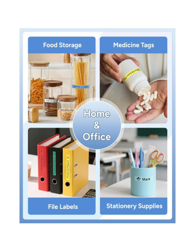 Paquete de 6 Cintas TZ Brother P Touch 12mm Laminadas Colores