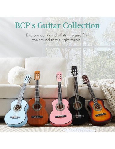 Guitarra Acústica para Niños 30" Negro - Kit Todo en Uno