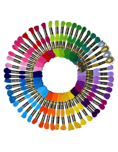 Hilo de Bordado Algodón LE PAON 54 Madejas 50 Colores