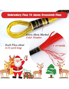 Hilo de Bordado Algodón LE PAON 54 Madejas 50 Colores 2