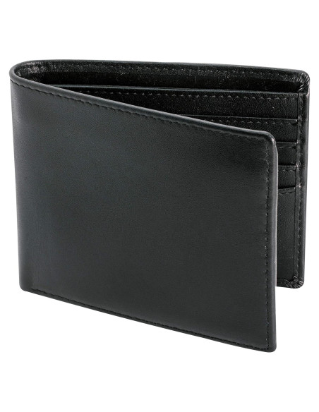 Billetera de Cuero Stay Fine Bifold RFID Negra 10.9x8.9cm Billetera de Cuero Stay Fine Bifold RFID Negra 10.9x8.9cm