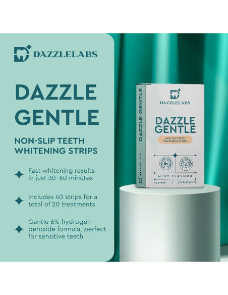 Tiras Blanqueadoras DazzleLabs 20 Unidades 6% Peróxido Menta Tiras Blanqueadoras DazzleLabs 20 Unidades 6% Peróxido Menta