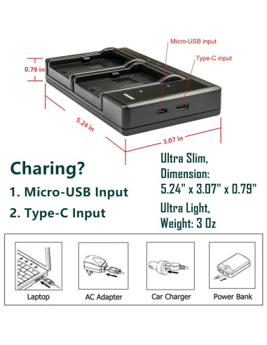 Cargador de Batería USB Kastar LTD2 para Arlo Pro y Ultra