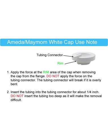 Partes de Tubo Maymom para Bombas Ameda Purely Yours - 2 Tubos y Conector