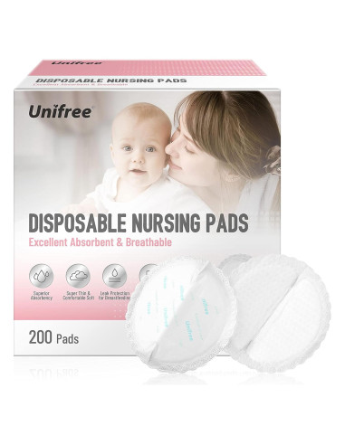 Almohadillas Desechables para Lactancia Unifree 200 Unidades