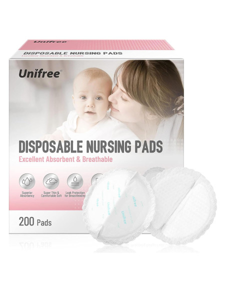 Almohadillas Desechables para Lactancia Unifree 200 Unidades Almohadillas Desechables para Lactancia Unifree 200 Unidades