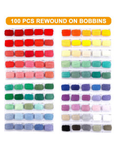 Kit de Hilo de Bordado InsCraft 364 Piezas 200 Colores 2