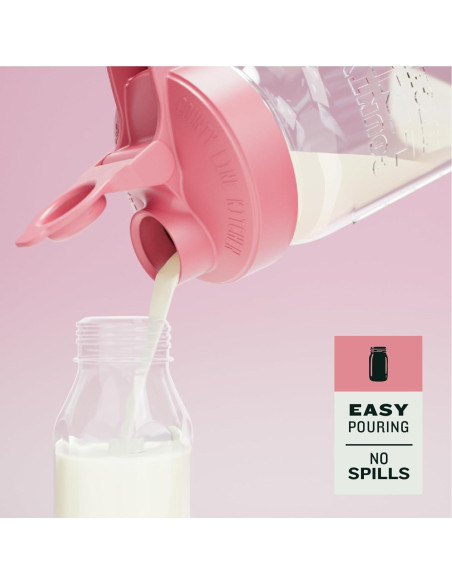 Jarra de vidrio County Line Kitchen 1 cuarto Rosa a prueba de fugas Jarra de vidrio County Line Kitchen 1 cuarto Rosa a prueba de fugas