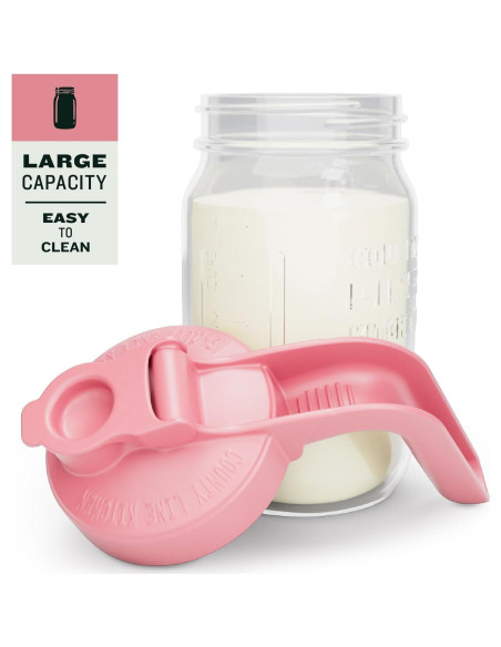 Jarra de vidrio County Line Kitchen 1 cuarto Rosa a prueba de fugas Jarra de vidrio County Line Kitchen 1 cuarto Rosa a prueba de fugas