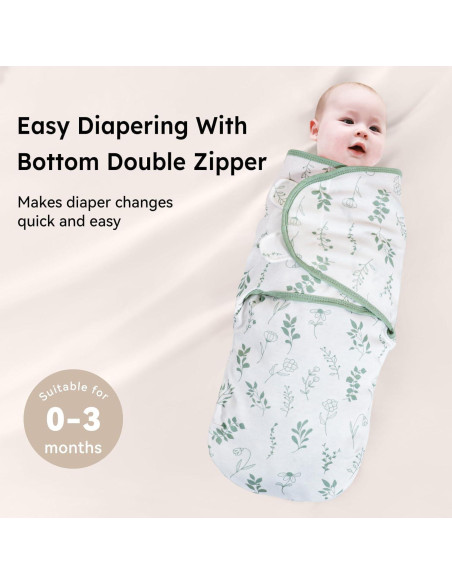 Paquete de 3 Sacos de Sueño Orgánicos SEVDO para Bebés 0-3 Meses Paquete de 3 Sacos de Sueño Orgánicos SEVDO para Bebés 0-3 Meses