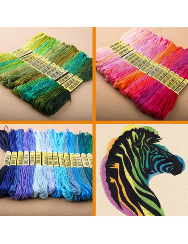 Hilo de Bordado LOVIMAG 140 Colores Algodón 8m para Manualidades