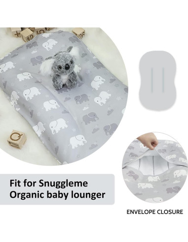 Funda para Lounger de Bebé TANOFAR Elefante Microfibra 80x54cm