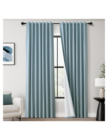 Cortinas Blackout ECIKMPIS Aqua Azul 132x213 cm 2 Piezas Cortinas Blackout ECIKMPIS Aqua Azul 132x213 cm 2 Piezas