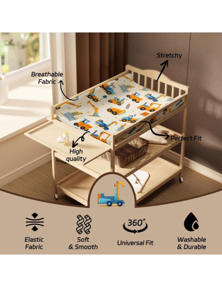 Juego de 4 Fundas de Cambiador FIGEPO para Bebé Niño Juego de 4 Fundas de Cambiador FIGEPO para Bebé Niño