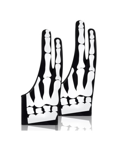 Guantes de Dibujo Digital Jecery Esqueleto 2 Piezas 18.5x7cm