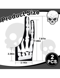 Guantes de Dibujo Digital Jecery Esqueleto 2 Piezas 18.5x7cm 2